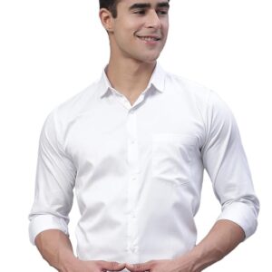 Majestic Man Slim Fit Satin Cotton Formal Shirt for Men