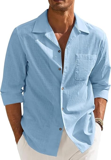 Men’s Casual Cotton Blend Shirt - Image 2